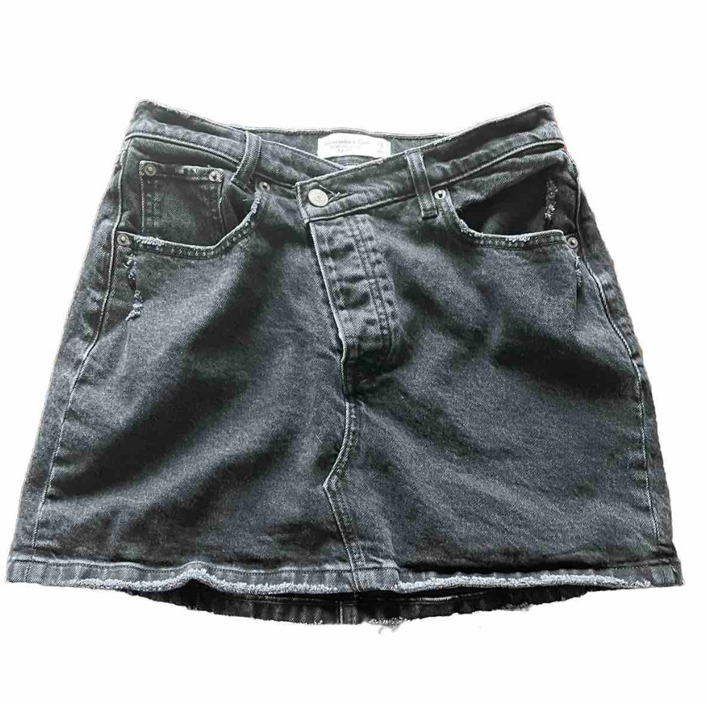 Abercrombie & Fitch Black Denim Mini Skirt